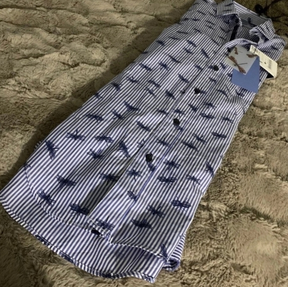 Nwt Zara Man Dragonfly Shirt - Picture 4 of 6